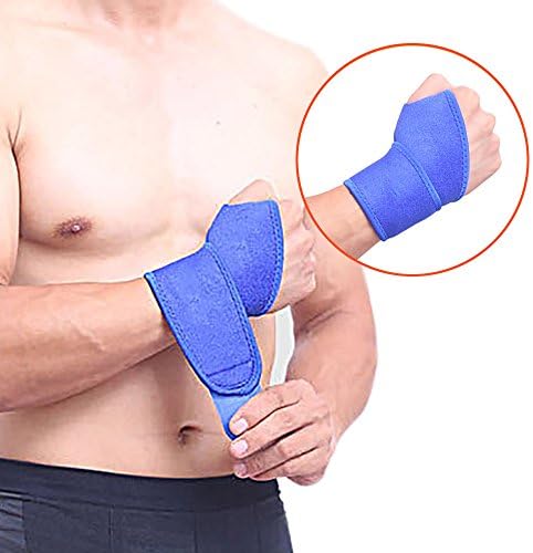 Jaywayne Adjustable Wrist Wrap,Breathable Neoprene,Support,Protection,and Recovery- Right Fitted Wrist Brace for Cross Training Yoga Weight Lifting General Workout(Blue)
