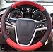 Mayco Bell Car Steering Wheel Cover 15 inch Comfort Durability Safety (Black Red)