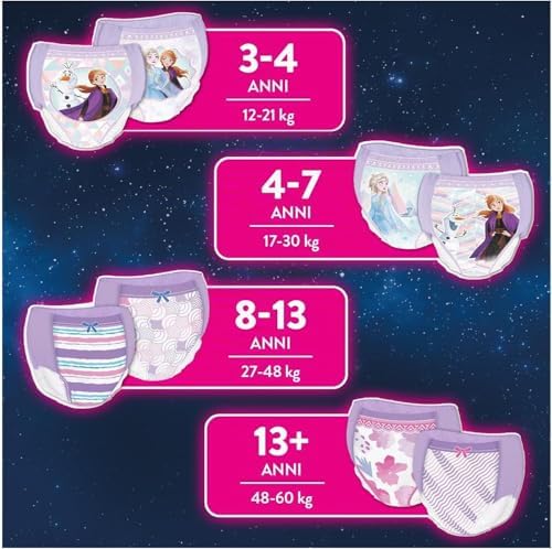 Drynites Pannolini, Taglia L (30-48 Kg), Mutandine assorbenti bambina, 8-13 anni, 52 Pz