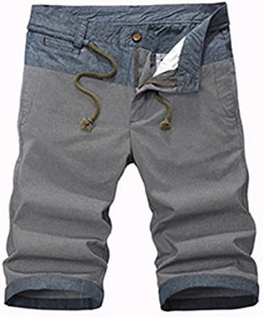 GOgoing Loose Mid Knee Length Summer New Men's Casual Cotton Short Pants Beach dark grey shortpant 36