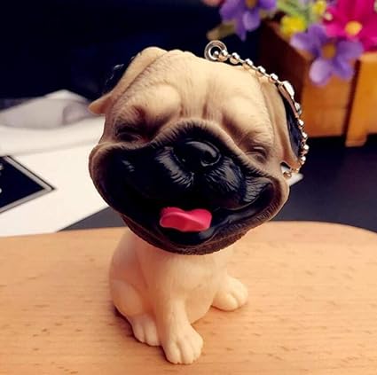 Porte Clés Créatif En Forme De Chien De Dessin Animé Avec Pendentif En Forme De Porte Clés Pour Enfants Et Femmes Carlin