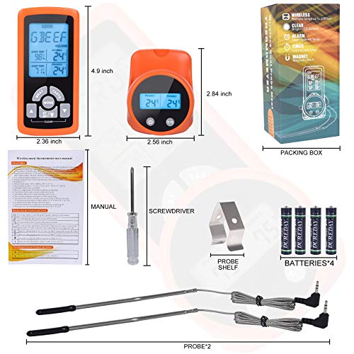 Wireless Meat Thermometer,Remote Digital Ultra Accurate Instant Read