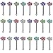 BodyJ4You 24PCS Nose Ring Bone Stud Pin Flower CZ 20G Stainless Steel Nostril Body Piercing Jewelry
