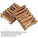 Awpeye 4 Pieces Bathroom Natural Wooden Soap Case Holder, Hand Craft Bathtub Shower Dish Accessories