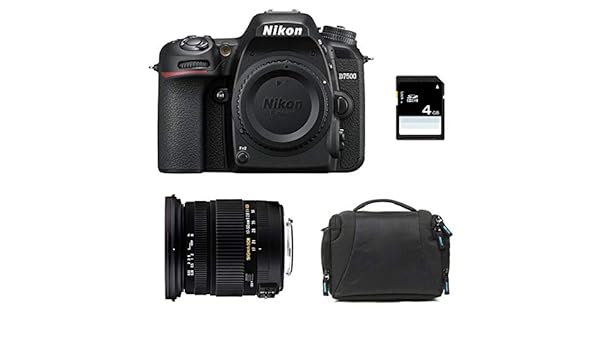 Nikon D7500 + Sigma 17-50 DC OS EX HSM + Sac + Carte SD 4Go ...