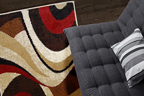 Home Dynamix Tribeca Slade 3 Piece Set Area Rug in Brown/Red