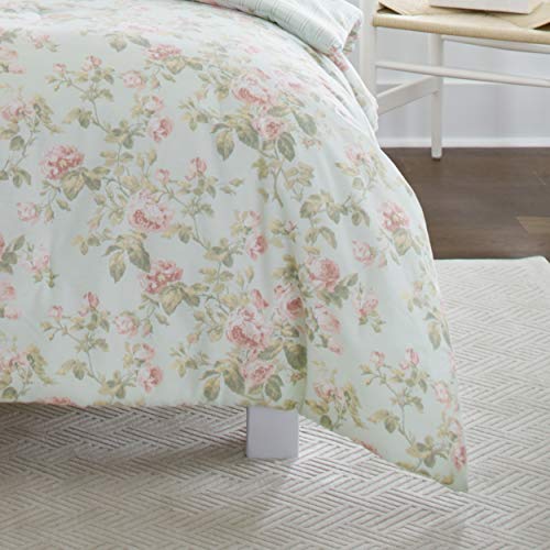 Laura Ashley Home King Comforter Set, Reversible Cotton Bedding, Includes Matching Shams with