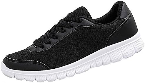 EVILDOER Men's Tennis Shoes Lace-up Lightweight Sneakers(Black EU42)