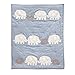 Lambs & Ivy Elephant Tales 6-Piece Crib Bedding Set - Blue/Grey/Cream