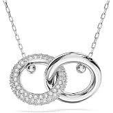 Swarovski Dextera Pendant Necklace with Interlocking Loop and Clear Crystals
