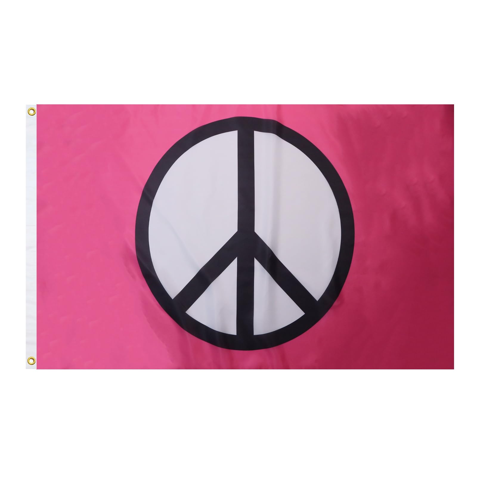 AZ FLAG - Peace Symbol Pink Flag - 3x5 Ft - 100D Polyester Peaceful Banner with Two Metal Grommets - Fade Resistant - Vivid Colors - 3' x 5' Feet - 150x90 Cm