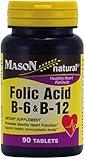 Mason Vitamins Folic Acid B-6 & B12 Heart Health Formula 90 Tablets per Bottle