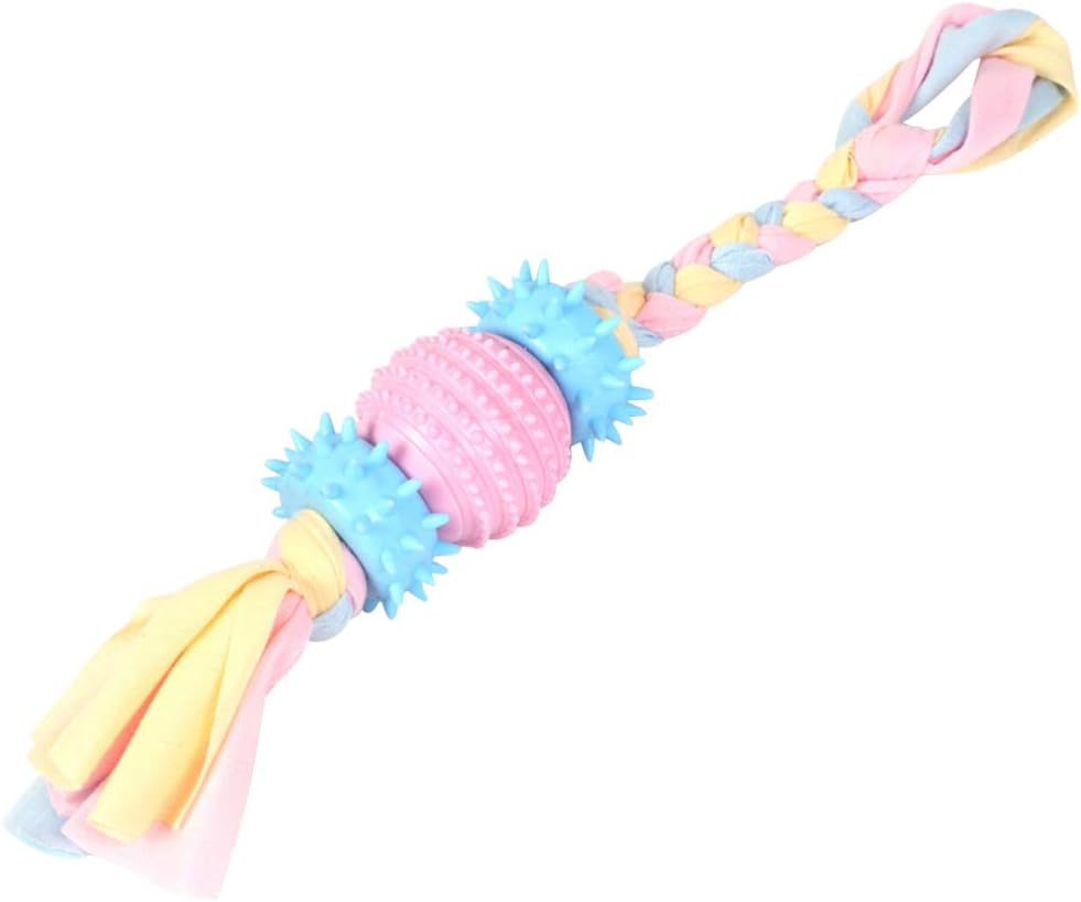 POPETPOP Pet Chew Toy Rope Dog Toy Puppy Teething Toys Teeth Molar Toy for Puppy Dogs (Random Color), As Shown, 39*5.5*5.5cm