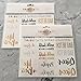 TribeTats Words & Sayings Metallic Temporary Tattoos | Queen, Wild Child, Bad Betch, Namaslay, Mind/Matter, Like A Boss, Hustle, Yasss, Free | Boho Music Festival Accessories (Sayings Variety Set)