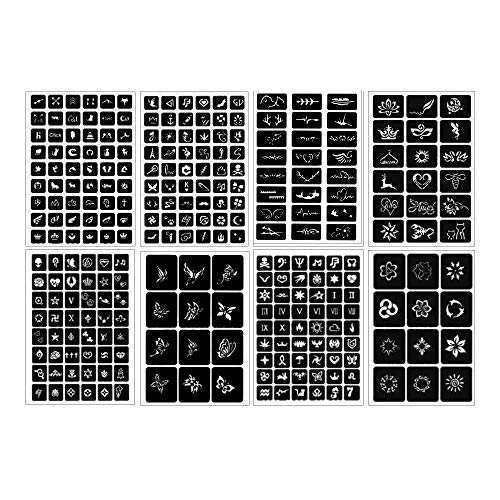 Koogel 434 PCS Semi Permanent Tattoo with Body Painting Pen,20 Sheets Girls&Boys Tattoo Stencil Temporary Tattoos for Women Body Art Template