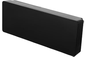 SUPVOX LED Digital Alarm Clock with Temperature Display, Black Rectangle Desktop Clock for Bedroom and Home