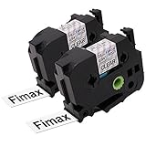 Fimax 2 Pack Standard Laminated Label Tape Cartridge Compatible for Brother P-Touch TZe-151 TZ151 TZe151 Black on Clear 0.94 Inches 26.2 Feet (24 mm/ 8 m)
