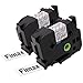 Fimax 2 Pack Standard Laminated Label Tape Cartridge Compatible for Brother P-Touch TZe-151 TZ151 TZe151 Black on Clear 0.94 Inches 26.2 Feet (24 mm/ 8 m)