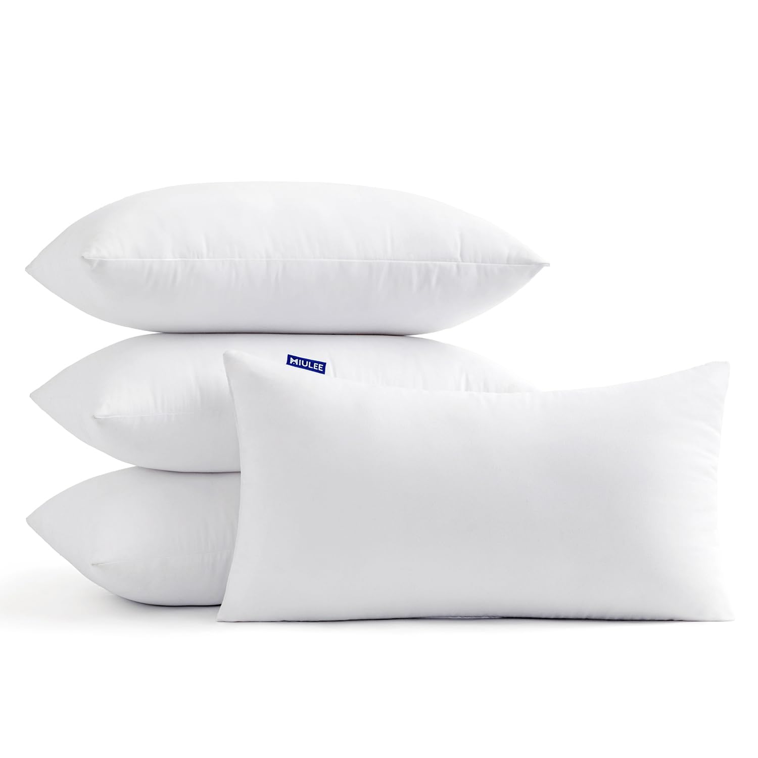 Photo 1 of MIULEE 12x20 Inch Throw Pillow Insert Set of 4,Premium Pillow Stuffer Sham Rectangle for Decorative Cushion Bed Couch Sofa