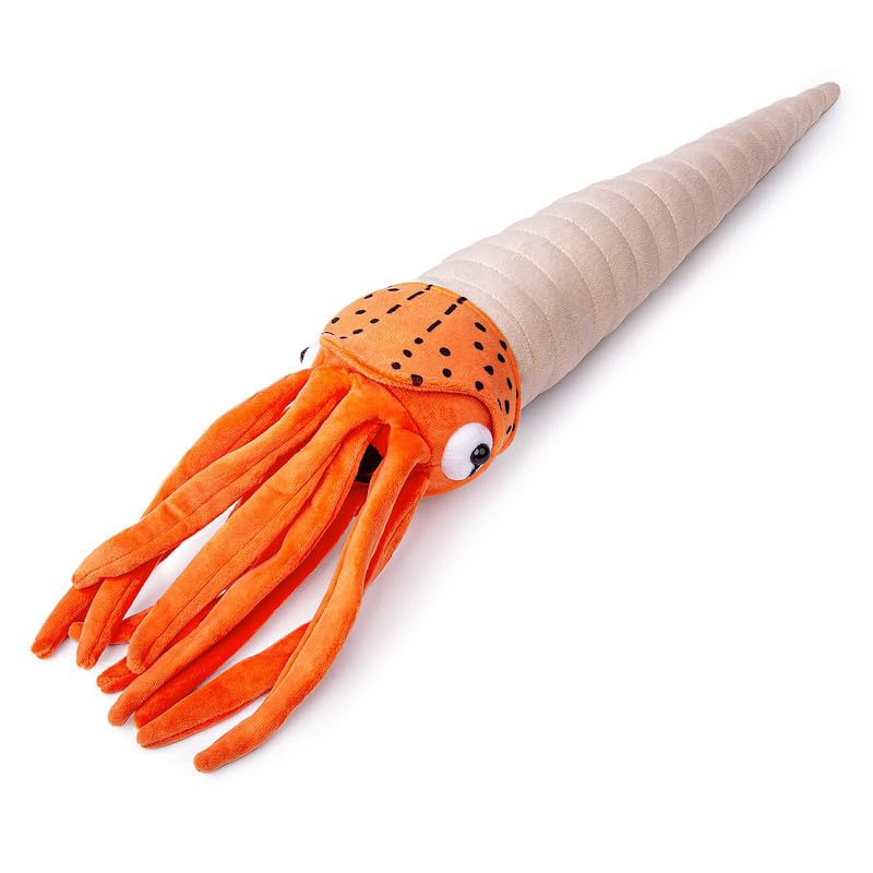 Realistic Cambrian Ancient Organism Cameroceras Plush Toy - Simulation 19" Lifelike Cambrian Sea Creature Cameroceras Stuffed Animals, Creative Ocean Model Plushie, Unique Plush Gift for Kids — image 1
