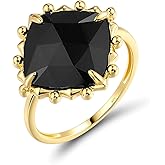 Santuzza 925 Sterling Silver Dyed Agate Ring Created White Cubic Zirconia Ring for Women