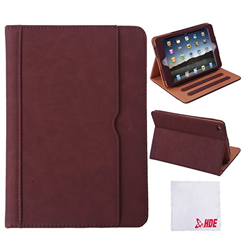 HDE iPad Mini 4 Case with Stand - Slim Executive Leather Folio Cover Auto Sleep Wake Feature for 4th Generation Apple iPad Mini 4 (Brown)