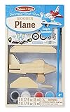 Melissa & Doug Decorate-Your-Own Wooden Plane Craft Kit, Great Gift for Girls and Boys - Best for 4, 5, 6, 7 and 8 Year Olds