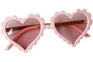 BULINGNA Kids Toddler Baby Girl Boy Heart Shaped Anti-UV Sunglasses, Eyewear Glasses for Party Photography Outdoor Beach 1-8T