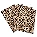 CHZIMADE A4 Size Leopard Printed Fabric Faux DIY Sheet Canvas Back Great for Hair Bows Making Craft (6pcs-B)