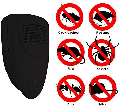 Pest Control Ultrasonic Repellent Electronic Plug-In Repeller for Insects - Best Products for Cockroach, Rodents, Fly, Roaches Ants Spiders, Fleas, Mice Indoor Air Purifier