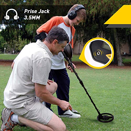 INTEY Metal Detector with Impermeable Search Coil, High Precision, LCD