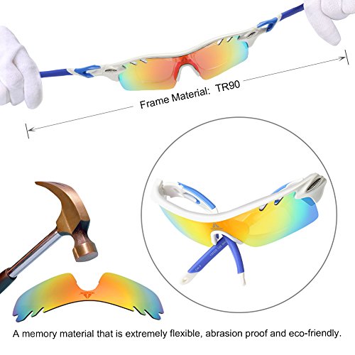HODGSON Polarized Sports Sunglasses for Men Women with 5 Interchangeable Lenses - Thumbnail 7