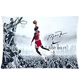 Coolest NBA Chicago Bulls Michael Jordan Custom Zippered Pillowcase Pillow Cases Cover 20x30 (one side) Standard Size NIKE JUST DO IT Dunk