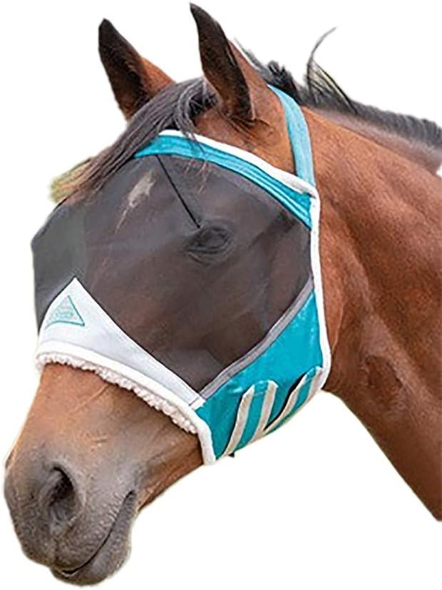 ShiresFine Mesh Earless Fly Mask - Teal: Full