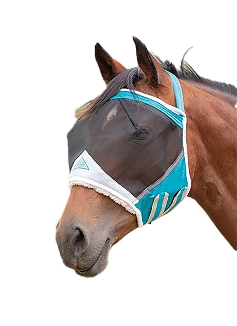 ShiresFine Mesh Earless Fly Mask - Teal: Full