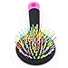 Hilinker Hair Brush - Detangle Hair Easily With No Pain - Good For Wet Or Dry Hair - Adults & Kids Rainbow (Black)