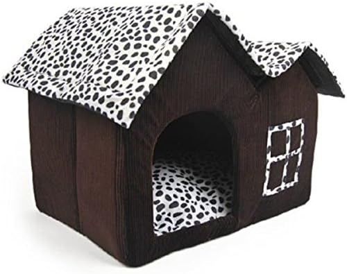 Luxury Dog Cat House Double-Roof Collapsible Warm Soft Pet Room Bed Kennel Sleeping Bag 523846cm / 211518 inch