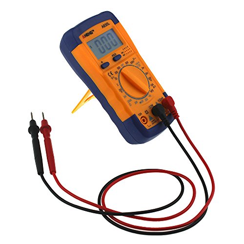JDgoods Pocket Digital Multimeter Voltmeter Ammeter Ohmmeter Diode NPN PNP Multimeter Volt AC/DC Tester Mete (Yellow)