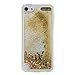 iPod Touch 5 Case, Firefish Slim Dynamic Flowing [Anti-Slip] Flexible TPU [Scratch Resistances] Protective Cover for Girls Children Fits for Apple iPod Touch 5 -Golden