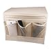 Smilesun Bedside Storage Organizer Bedside Caddy Sofa Storage Organizer Table Cabinet Storage Organizer for Tablet Magazine Phone Remotes - All Within Arms Reach (Beige)