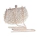 Fit&Wit Evening Bag, Artificial Pearl Clutch Purse Handbag Shoulder Bag for Women