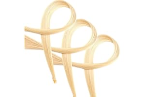 LAPOOH 3Pcs Violin Bow Hair Replacement Kit Violin 29.2 Inch Fiddle Bow Rehair Tools Musical Bow Hair Violin Horse Hair, Whit