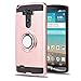YmhxcY Phone Case Compatible with G3 Case with HD Phone Screen Protector,360 Degree Rotating Ring & Bracket Dual Layer Resistant Back Cover for G3 2014-ZH Rose Gold