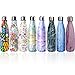 Y-Chen Double Walled Stainless Steel Vacuum Water Bottle, Portable Travel Sports Leak-Proof No Sweat Cola Shape Bottle,Keep Hot 12 Hours&Cold 24 Hours,17oz （500ml Purple-Pink