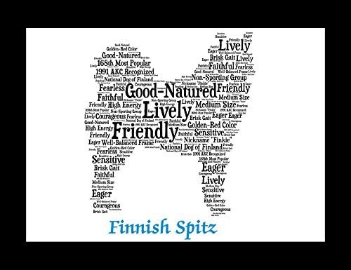 Finnish Spitz Dog Art Print Portrait • Personalized Home Decor and Gift for Women, Men, Kids and Dog Lovers • 8.5 x 11” • 11 x 14” Mat + Mount • Handmade USA