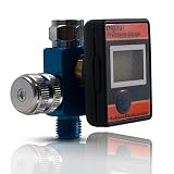 Air Flow Regulator with Digital Pressure Gauge. Air Adjusting Valve 1/4 inch Universal Thread Male Inlet Fitting, Air Compressor/Line Accessories by Lematec