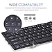 MoKo Universal Foldable Keyboard, with 3 Color LED Backlit, Dual-Mode Connection( Wired / Wireless), Ultra-Thin Portable Keyboard for iPad, iPhone, iOS, Android Devices, Windows Tablets, Black & Gold