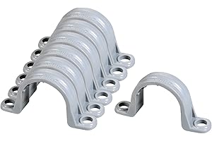 Kyuionty 30 PCS 3/4 Inch PVC Conduit Straps, 2 Holes Plastic U Shape Tube Strap Clamp PVC Mounting Bracket for Water Pipe Cab