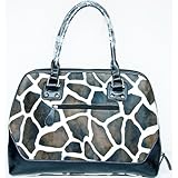 FASH Giraffe Print Satchel Style Top Handle Computer Handbag