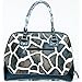 FASH Giraffe Print Satchel Style Top Handle Computer Handbag